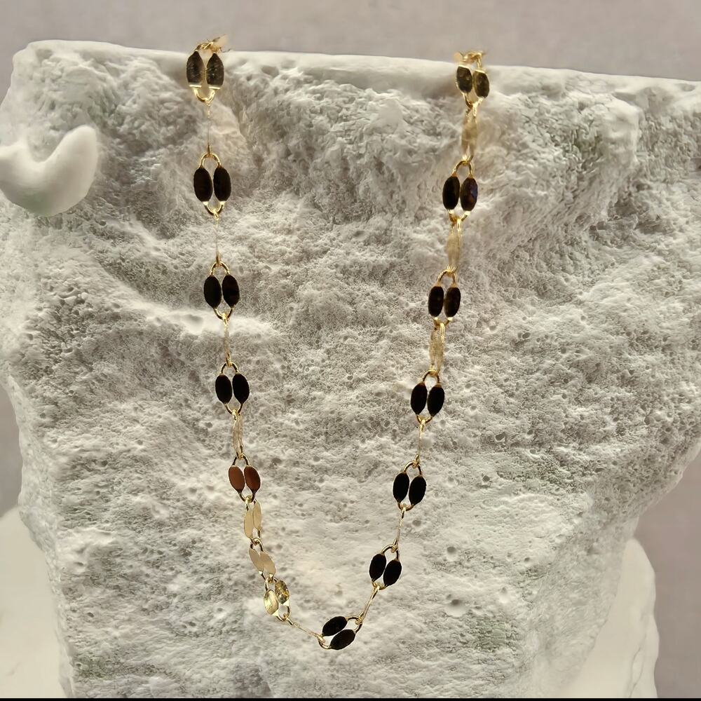14k Solid Gold Mirror Link Bracelet 8" 1.9mm Dainty Fine Jewelry 0.36g